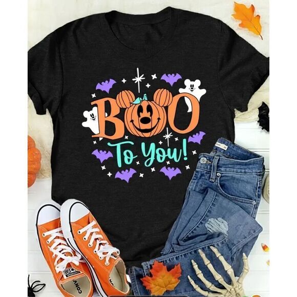 Mickey Mouse Disney Halloween “BOO” T-Shirt, Size XXL - Picture 1 of 4